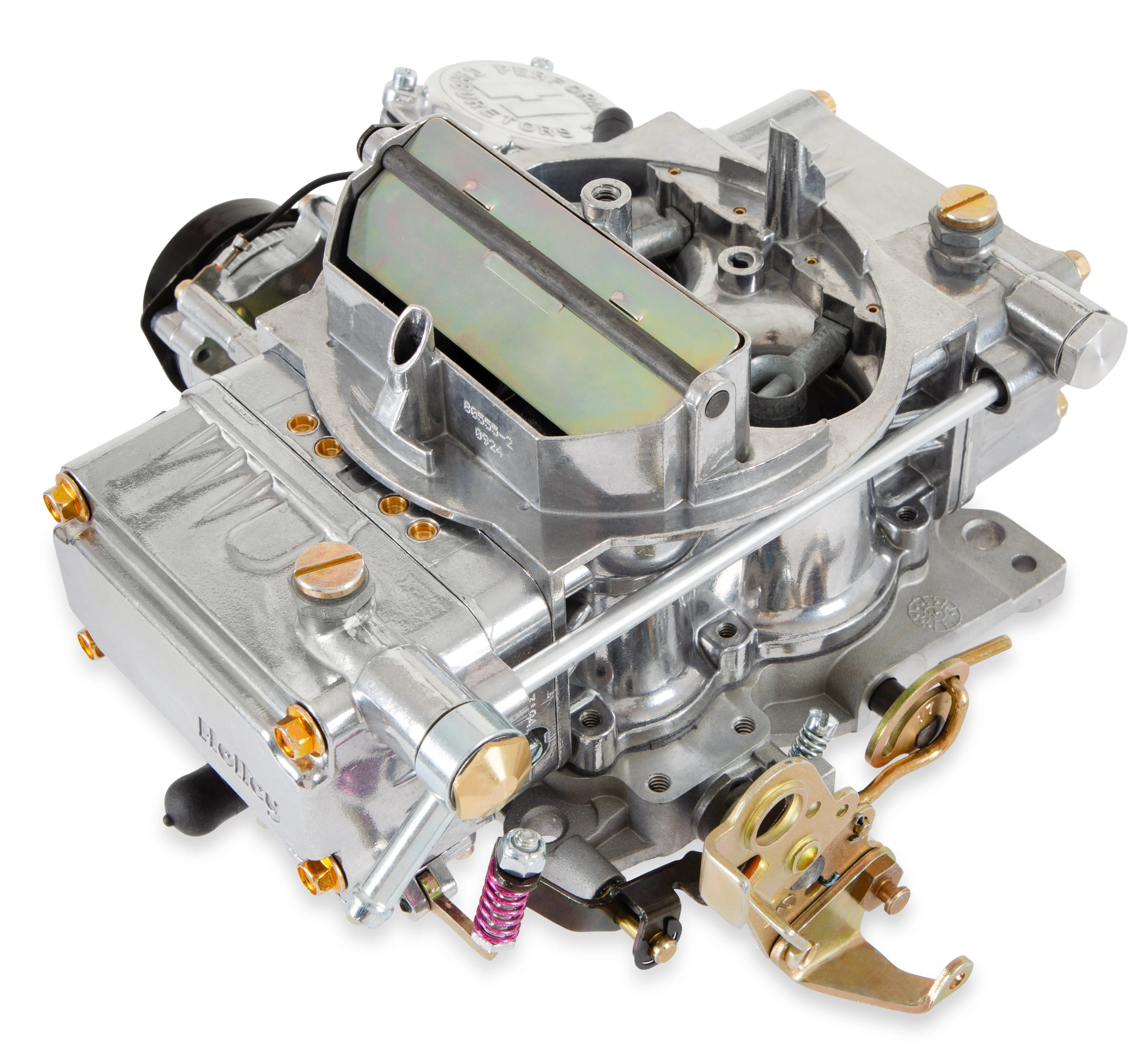 NEW CLASSIC HOLLEY CARBURETOR,SHINY ALUMINUM,650CFM,SPREADBORE